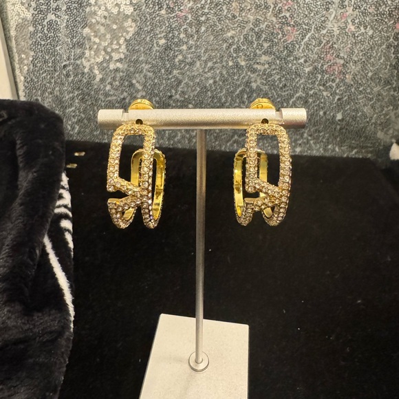 Valentino Jewelry - Valentino Gold and Silver Crystal Earrings